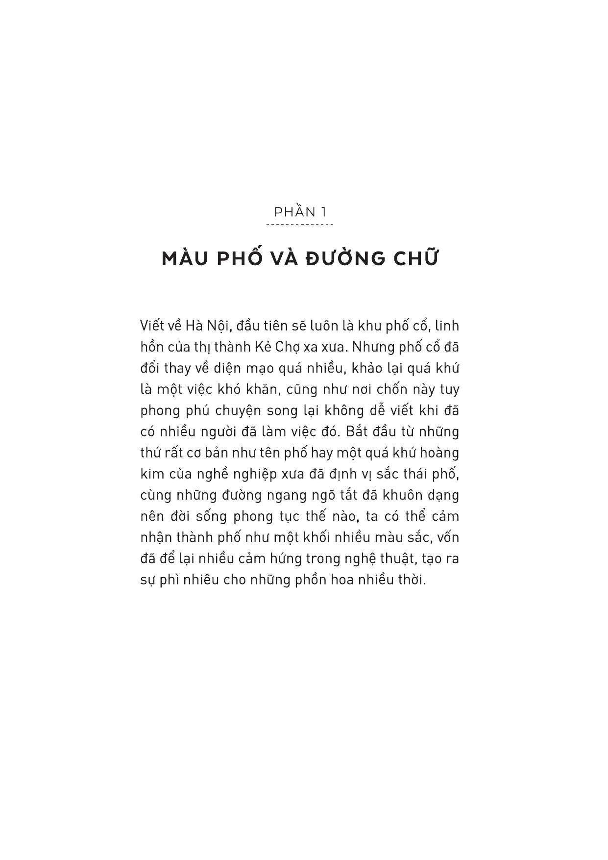 Trang mở đầu phần một trong bản đọc thử